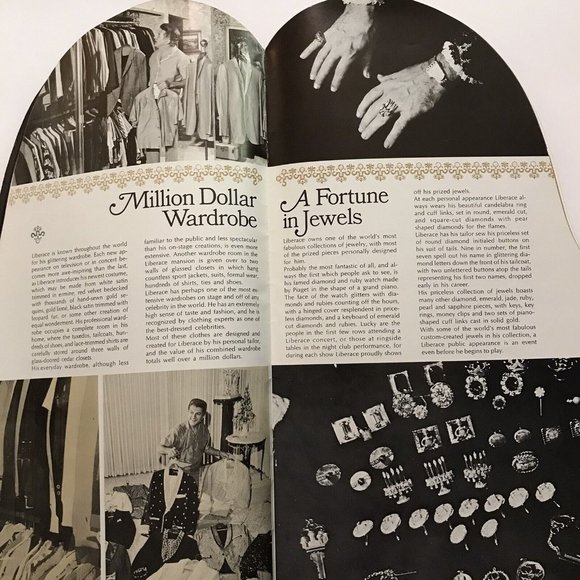 Liberace On Stage Tonight 60's 70's Vintage Piano Shape Music Program - not cd - Picture 5 of 8